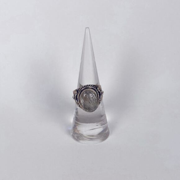 Vintage Jewelry - Rutilated Quartz Sterling Silver Ring